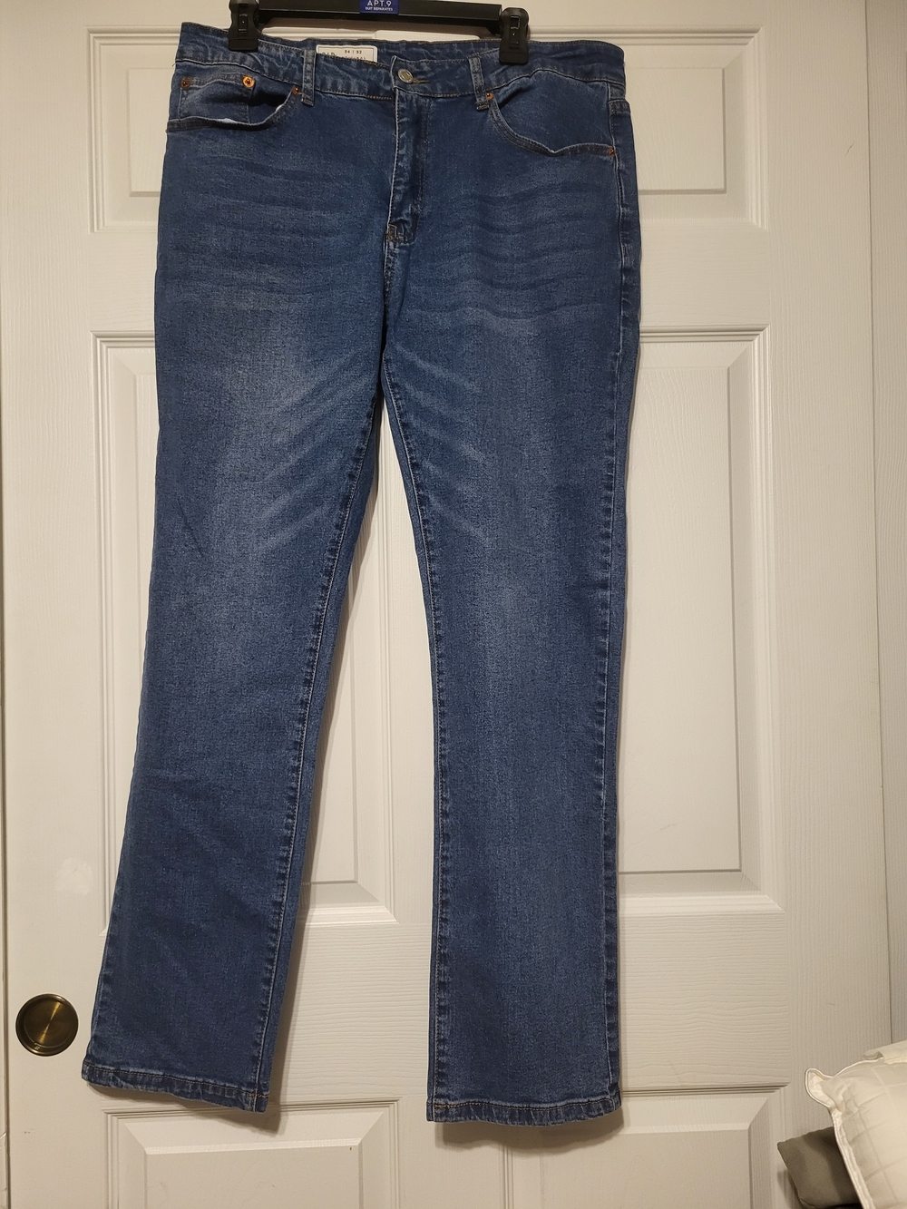 Gap Denim Original Straight Leg Jeans Medium Wash Blue Stretch 34x32